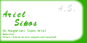 ariel sipos business card